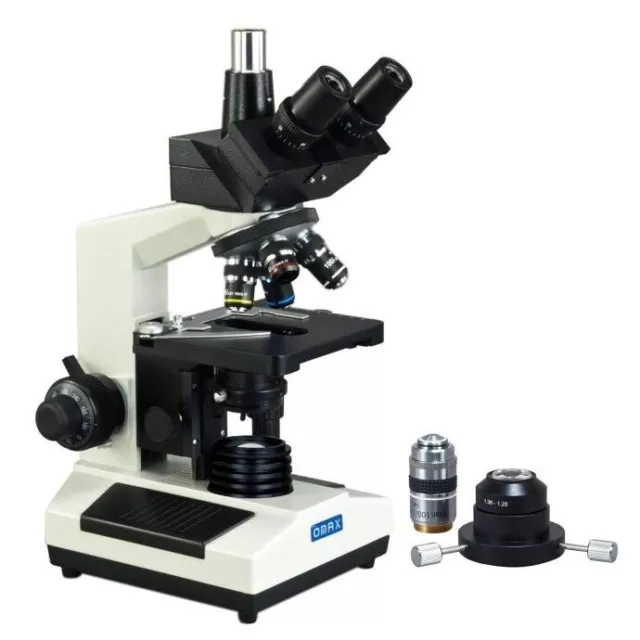 OMAX 40X-2500X Darkfield Live Blood Analysis Trinocular Compound Microscope