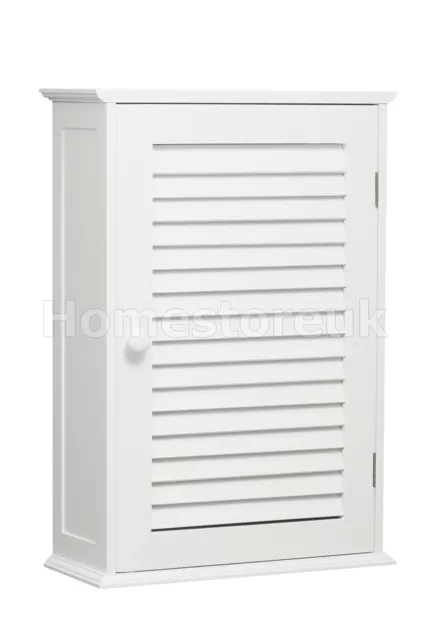 Wall Cabinet For Medical Medicine / Bathroom Bath Shower White Wood Storage Unit