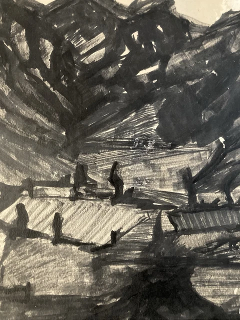 Tableau Ancien Peinture à L'Huile - Joueur De Rugby Années 50 - Pièce Unique