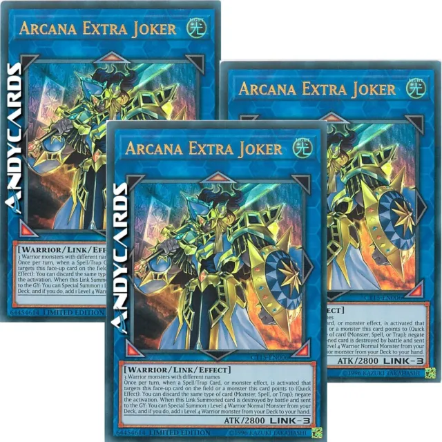 3x ARCANA EXTRA JOKER (Extra Jocker Arcano)  • Ultra R • CT15 EN006 • YUGIOH