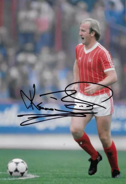 KENNY BURNS SIGNED NOTTINGHAM FOREST 12 X 8 INCH PHOTO No3