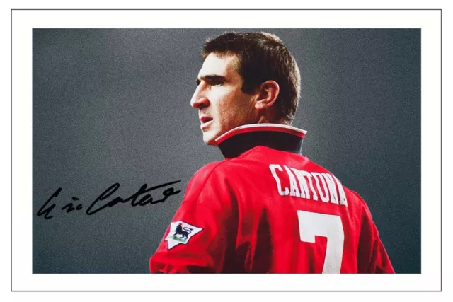 Eric Cantona Manchester United Signed Autograph  Photo Print Soccer