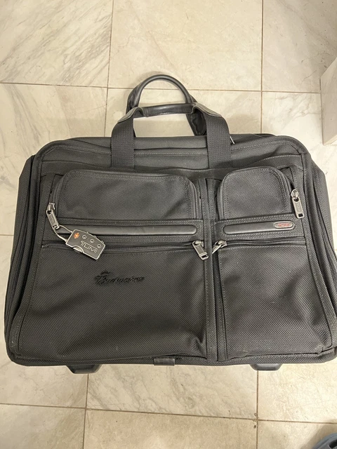 TUMI ALPHA WHEELED 17" ballistic Nylon EXPANDABLE BAG BRIEFCASE Topper