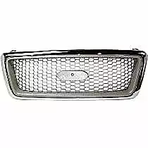 ✅ 04 05 06 07 08 Ford F150  Front UPPER Radiator Grill Chrome w/o Emblem OEM