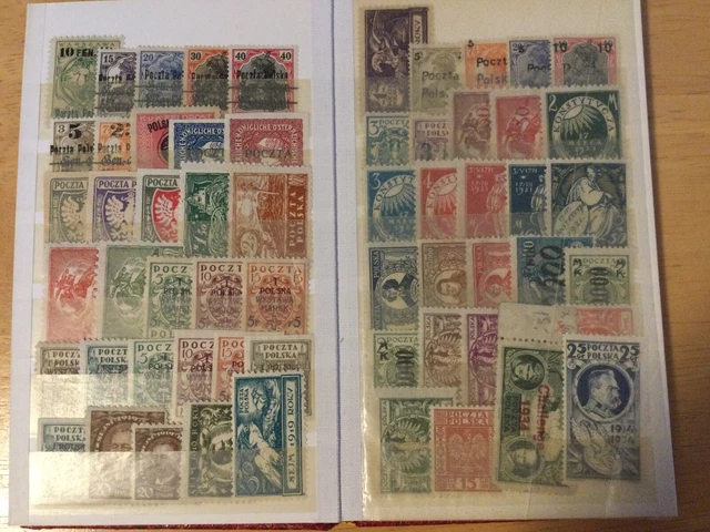Kleines Briefmarkenalbum Polen postfrisch / postfrisch mit Falz