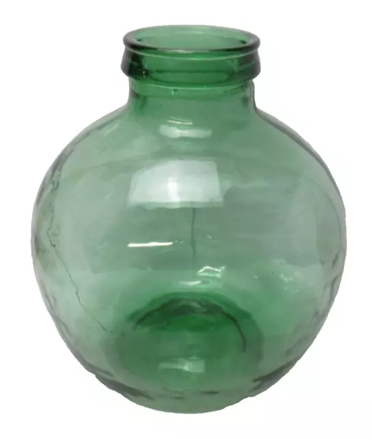 Viresa Vintage French Large Green Glass Bottle Garden Terrarium Carboy Demijohn