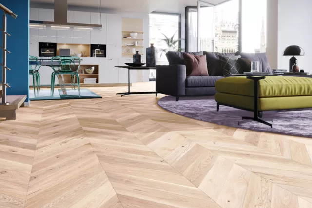 Parquet MASSIF   Point de Hongrie Country invisible  - colis de 1.836m²