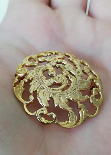Broche Art Nouveau en plaqué or 2