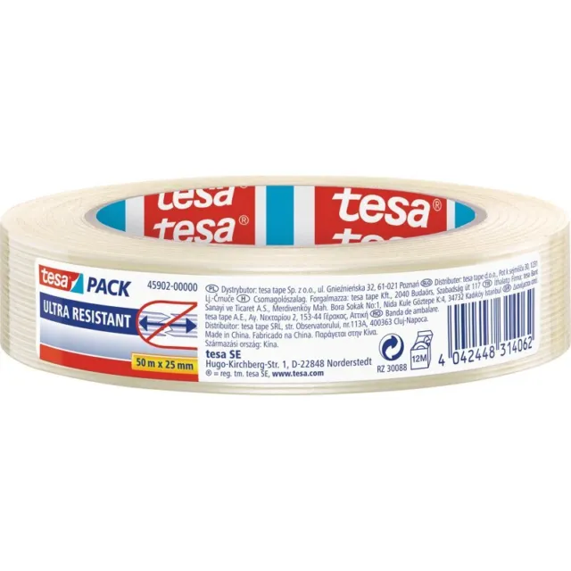 tesa Pack Ultra Resistant Filamantband 5902 50m:25mm 45902