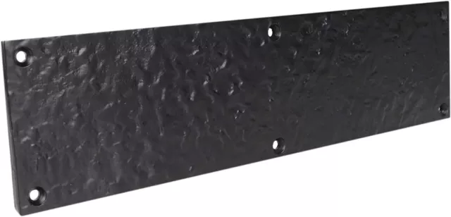 SKANDH Iron Black Powder Coated 11.5" X 3" Inch Push Plate For Door 2