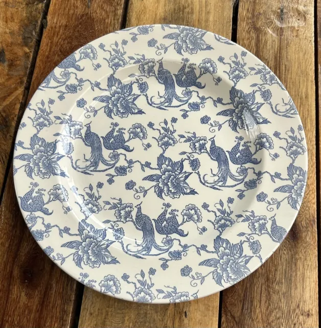 Vintage Staffordshire Engraving ‘Bird of Paradise’ Large Dinner/Serving Plate