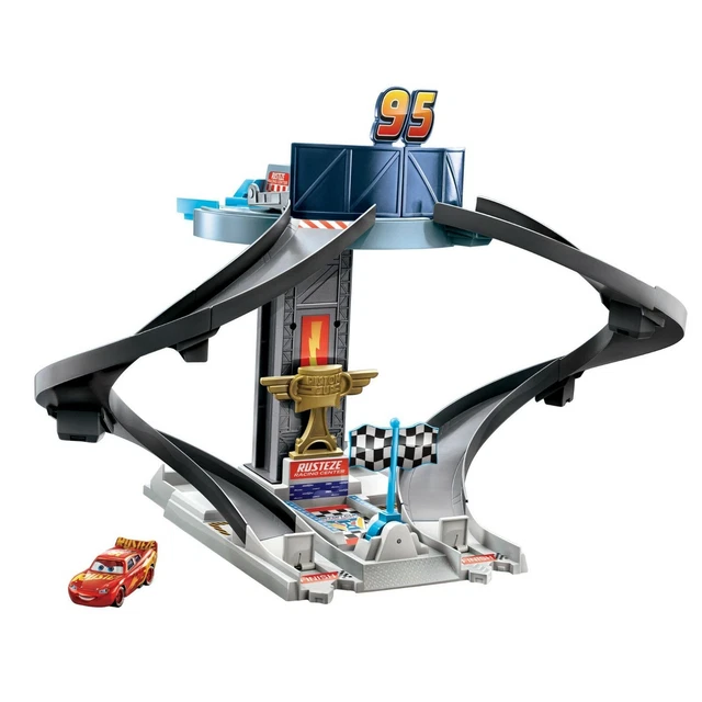 DMG BOX Disney Pixar Cars Rust-Eze Racing Tower Race Car Track Set