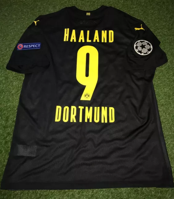 Erling Haaland CL Spielertrikot Away 2020/21 BVB wie Matchworn Trikot Dortmund