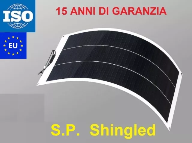 Pannello solare flessibile celle Sunpower 100W per barca camper casa 1170x360mm