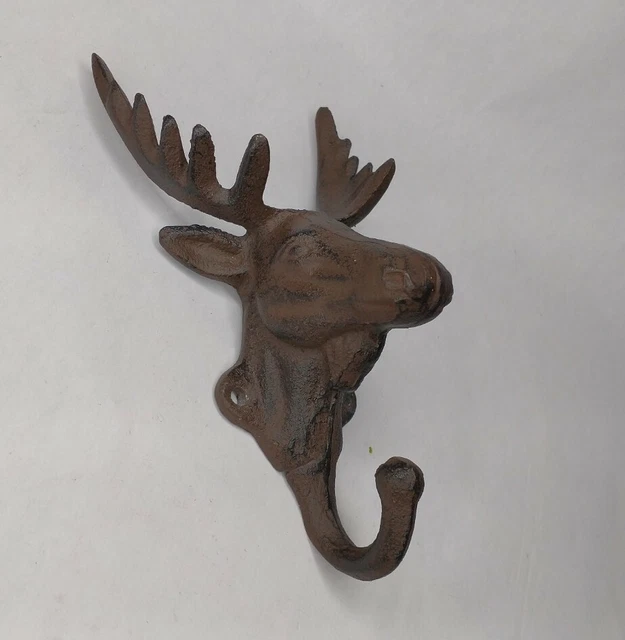 Cast Iron Moose Wall Hanging Coat Hook