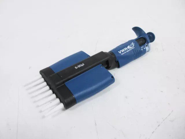 VWR 89079-946 8 CHANNEL PIPETTE 5 - 50 uL ADJUSTABLE PIPET
