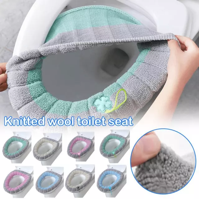 Bathroom Toilet Seat Closestool Washable Soft Warmer Mat Cover Pad Cushion2024