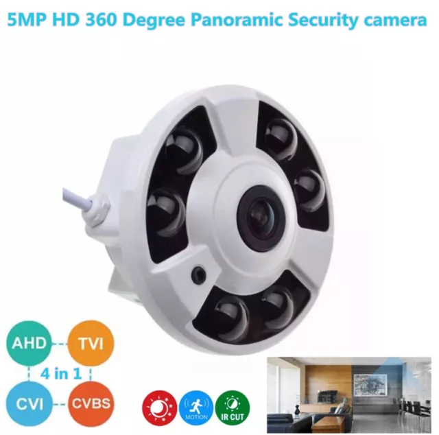 HD 5MP 360 Degree Wide Angle View Analog CCTV Security Dome Camera TVI AHD CVI