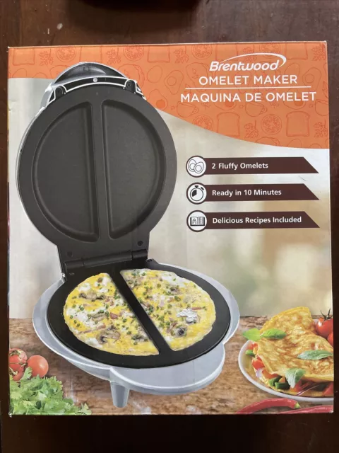 Brentwood TS-255 Non-Stick Electric Omelet Maker, Silver - Brentwood  Appliances