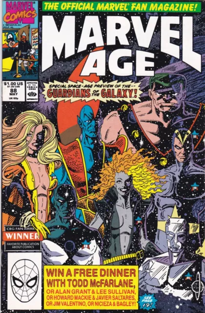MARVEL AGE #88 May 1990 Guardians of the Galaxy 1st preview app Taser-Face