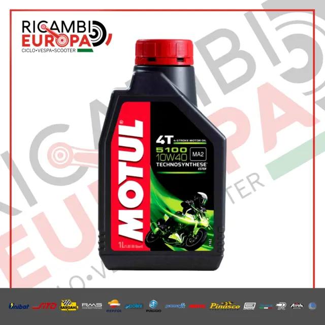 1 Litro Lt Olio Motore Motul 4T 5100 10W40 Ma2