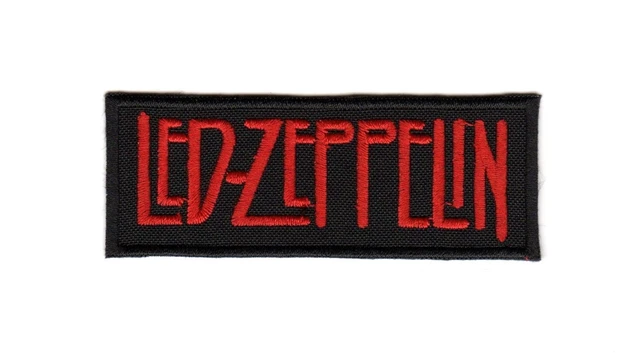 Hotrodspirit Toppa gruppo hard rock LED Zeppelin scritta rossa 11,5