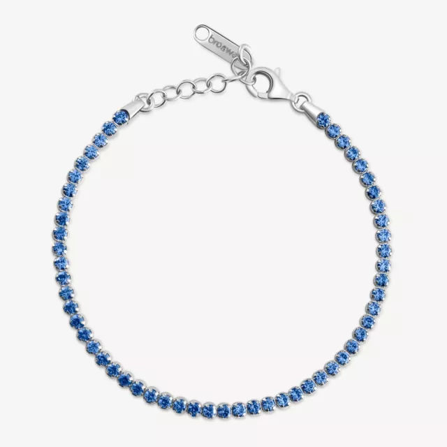 Bracciale Tennis Con Zirconi In Argento 925 Brosway Fancy Ffb105 Freedom Blue