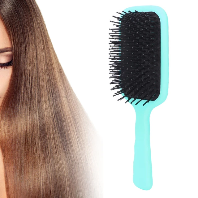 (Green)Airbag Massage Comb Detangling Hair Brush Smoothing Teeth Elastic For
