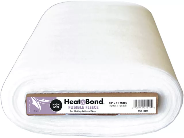 Heat N Bond High Loft Fleece Fusible 20 Inch X 11 Yards-White