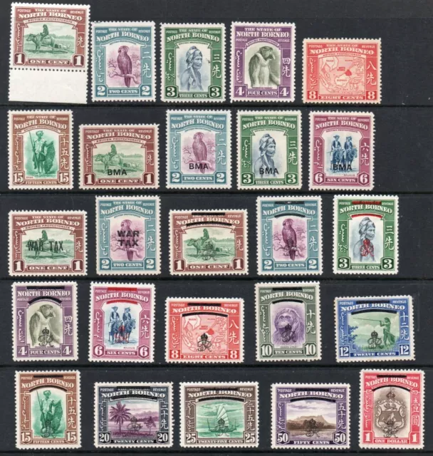 North Borneo Kgvi 25 Different *** Mint *** Stamps