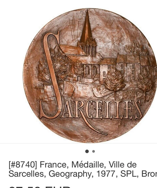 médaille bronze rare 1977
