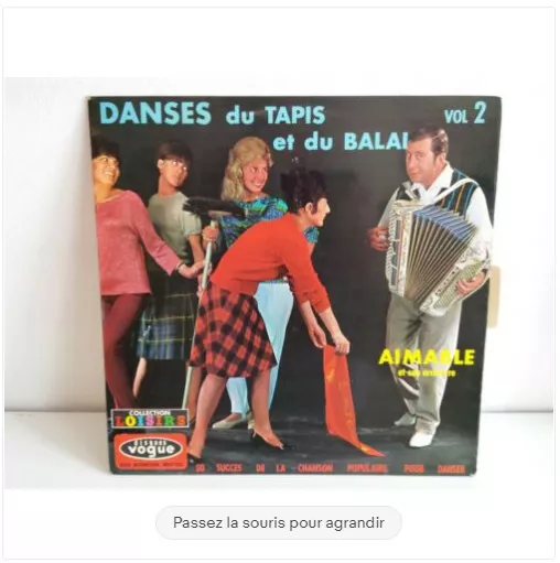 Vinyle, 33 tours : AIMABLE ET SON ORCHESTRE, La Danse du tapis, Danse du  balai