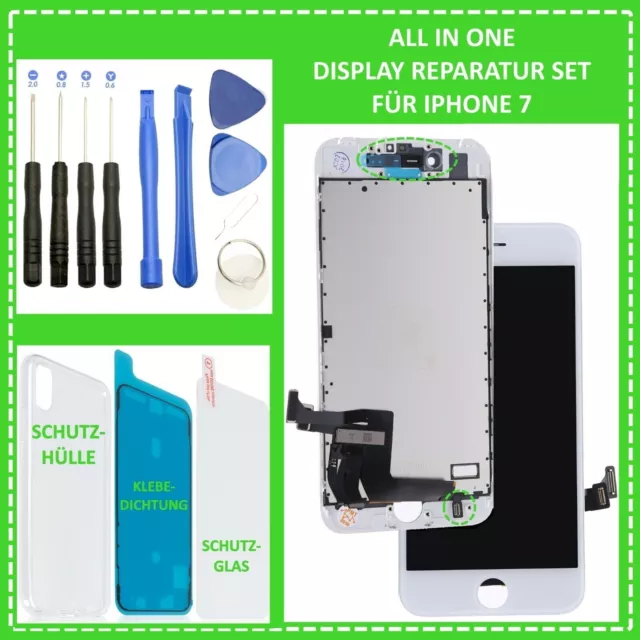 Display Set für iPhone 7 Retina LCD Glas 3D Touch Screen Bildschirm Weiß White