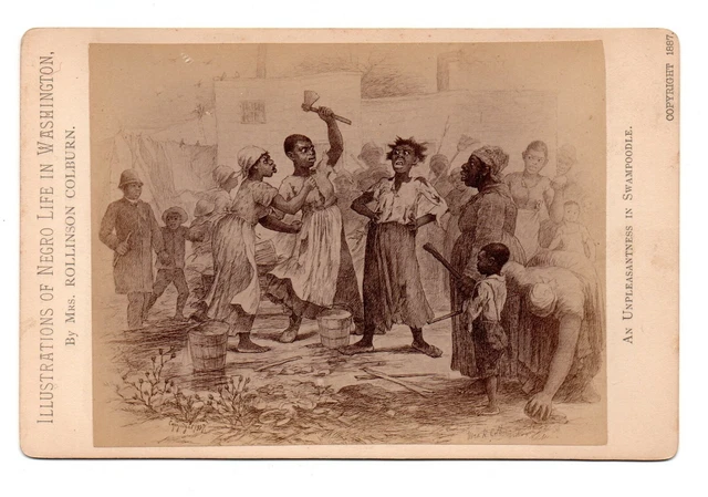 1887 Illustrations Of Black Life In Washington - An Unpleasantness In Swampoodle