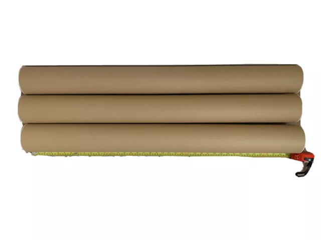 Long Brown Cardboard Postal Tube - 100mm x 1000mm (4" x 38") + End Caps