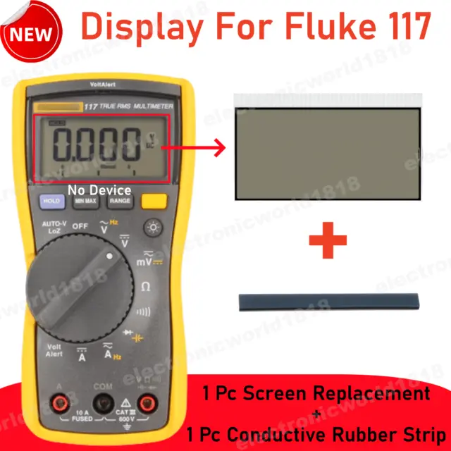 For Fluke 117 Electricians CAT III 600 V Multimeter LCD Display Screen Parts NEW