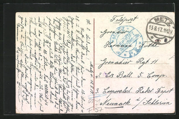 CPA Metz, attelagesverkehr vor dem La Gare 1917 2
