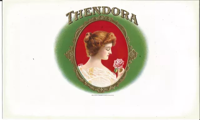 "THENDORA" Embossed Cigar Label from the early 1900’s