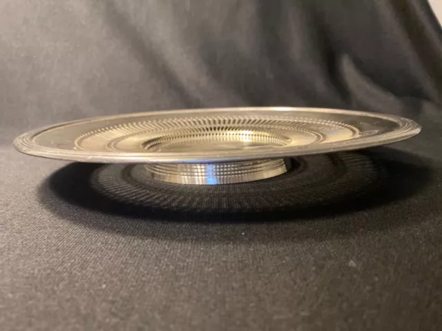 Colonial Silver Company Quadrupal Plate 180 10" Pierced Footed Centerpiece Plate