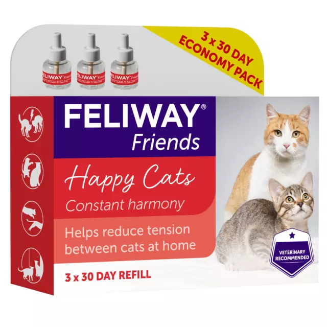 FELIWAY Friends 3 x 30 Day Refill 48ml - Helps Reduce Tension Between Cats 2