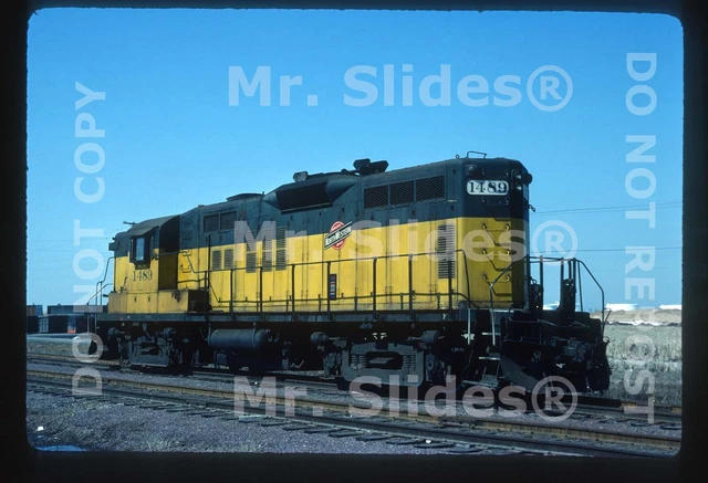 Original Slide C&NW Ry. Chicago & North Western Baldwin/EMD AS16M 1489 In 1977