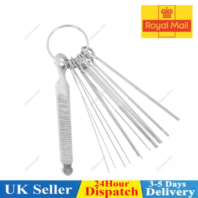 14Pcs Guitar Nut Slotting File Saw Rods Slot Filing Set Repair Luthier Tools Kit
