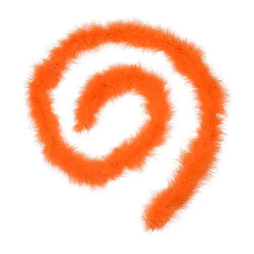 72" Long Fluffy Marabou Feather Boa for Women DIY Craft Home Decor 22g-Orange