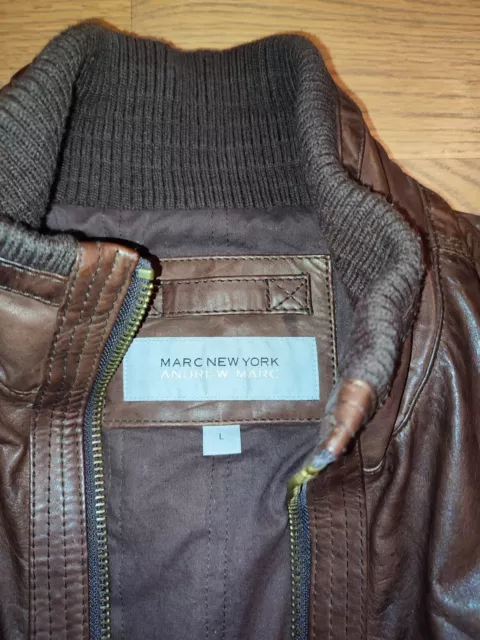 Marc New York leather jacket men L