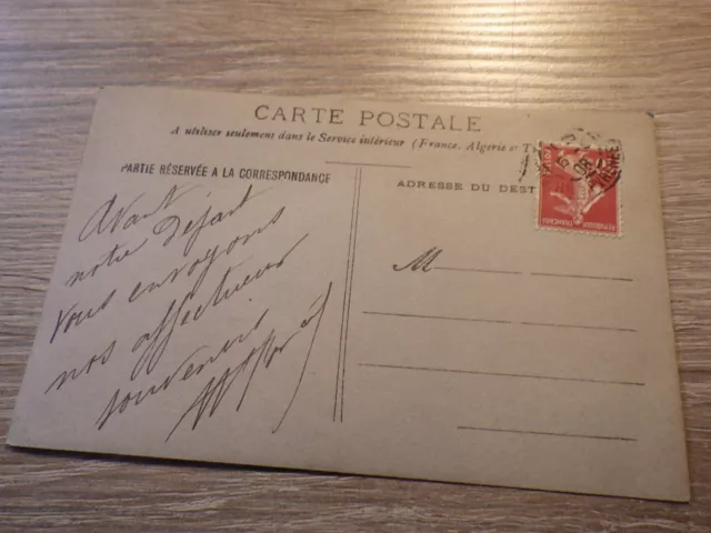 Carte Postale Photo CPA Datée 1908 postée Hautes Pyrénées ELEGANTE SUR UNE MULE 2