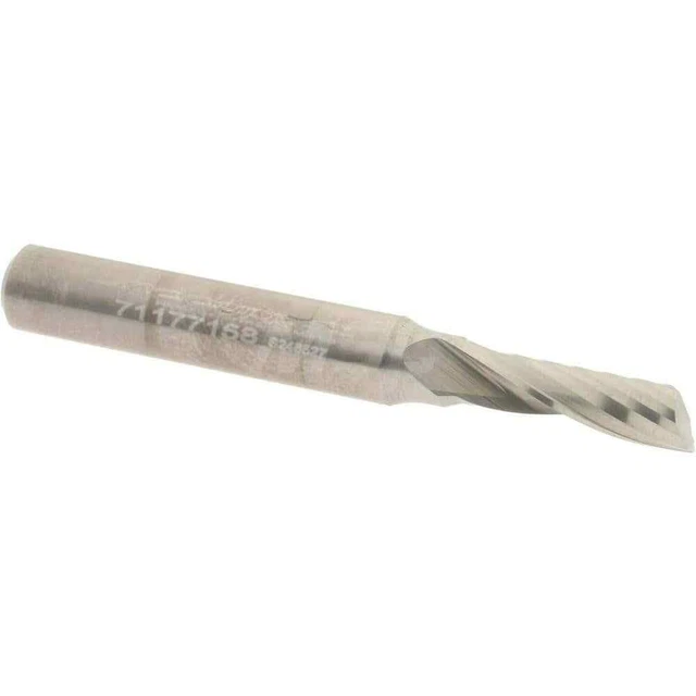 Accupro OCSFA18745 Spiral Router Bit: 3/16" Dia, 5/8" LOC, 1/4" Shank, Upcut