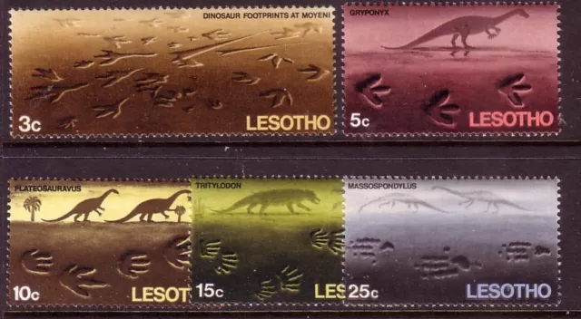 LESOTHO....  1970 pre-historic animals set mnh