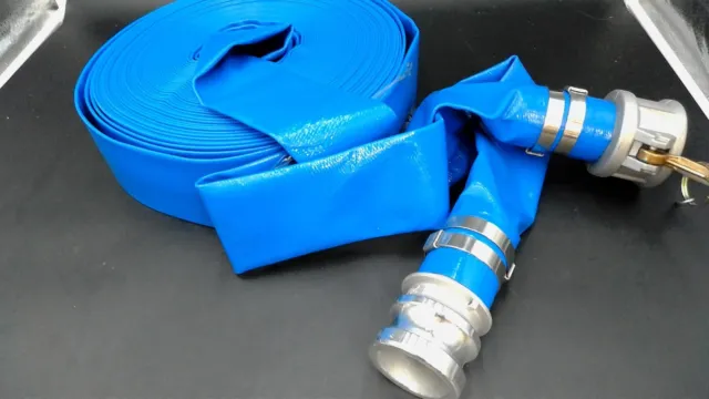 Water Discharge Hose - 2" x 100 FT - Blue - With Camlock Fittings