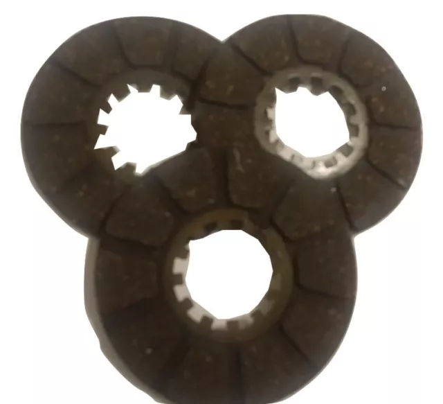 ukscooters LAMBRETTA D LD SET OF 3 CLUTCH PLATES CORKS NEW