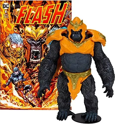 DC DIRECT - MEGA FIGURE WITH COMIC - THE FLASH - GORILLA GRODD - New  - J7332z